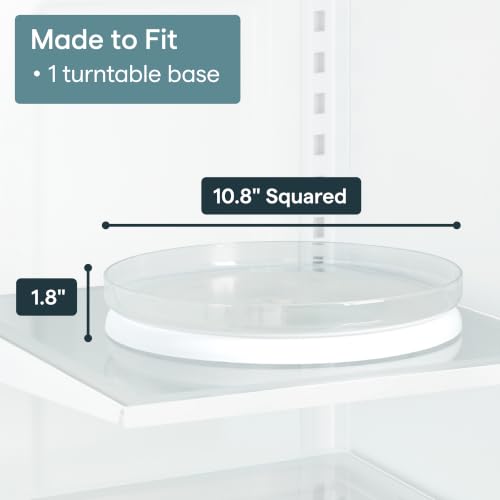 FridgeView Fridge Turntable, Lazy Susan Organizer for Refrigerator Storage, 11”, White - view 3