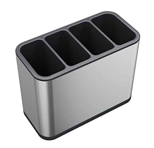 Silverware Caddy Utensil Caddy Spoon Holder with 4 Divided Compartments, Sturdy Stainless Steel, Rust Proof - view 6