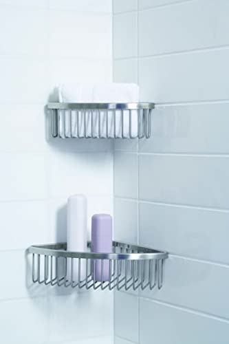 1897-S Shower Basket, Large, Corrosion Resistant, Mounting Hardware Included, Durable, Polished Stainless Steel - view 4
