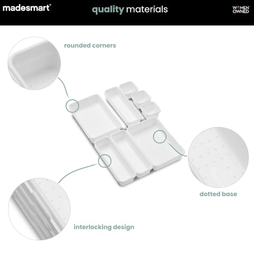 Classic 8 Piece Interlocking Bin Set, White - view 6