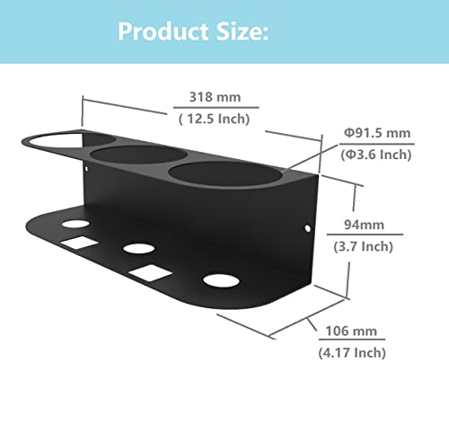 3 Spray Bottles Holder, Steel Wall Mount Storage Organizer - view 2