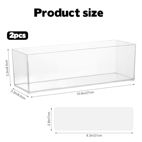 2 Pack Kitchen Cabinet Door Organizer, Lid Organizer Inside Cabinet Wall Mounted Plastic Storage Box Stackable Under Sink Lunchbox Lid Container for Kitchen Bathroom Office Organization - view 2