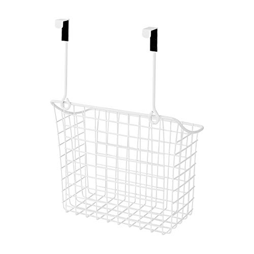 Large Over Cabinet Door Organizer White Wire Storage Basket for Kitchen Bathroom, Steel Hanging Cabinet Storage Organizer Basket Design Fits 0.75 Inch Cabinet Doors - view 5