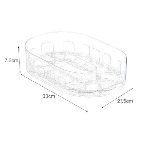 Turntable Organization Refrigerator Beverage Organizer Storage Box Utensil Holder Countertop Cabinet Storage Tray Spice Rack(White) - view 2