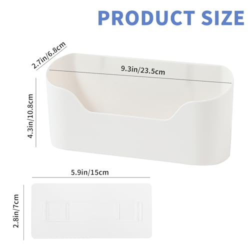 2 Pack Lid Organizers Inside Cabinet, No Drilling Adhesive Over Door Organizer, Cabinet Door Organizer Bin Holder Caddy, Over Cabinet Organizer Storage Lid Organizer for Kitchen(White) - view 2