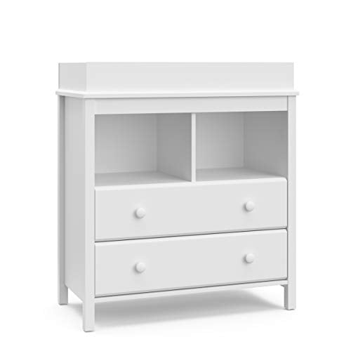 Alpine 2 Drawer Changing Table Chest, White