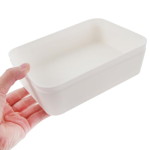 White Drawer Organizer Box with Compartments 6pcs Plastic - view 4
