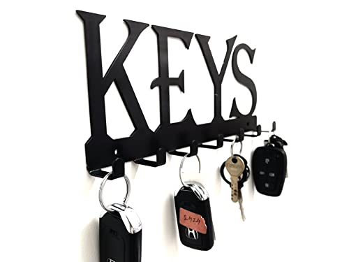 Key Holder for Wall, Nail-Free Key Hooks, self Adhesive Hooks, Wall Mounted Key Hooks Organizer, Keys Hooks for Umbrella, Coats, Bags, Key Rack for Entryway, Hallway, Office - view 2
