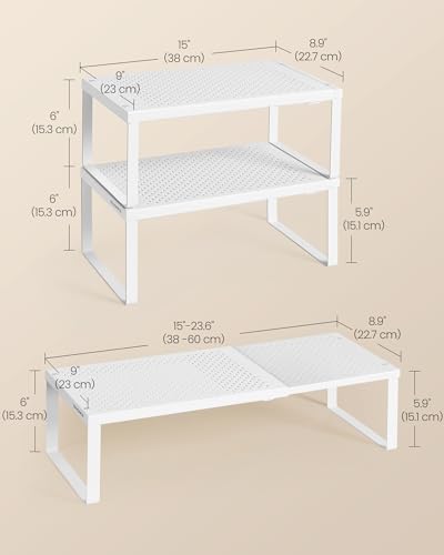 Spice Rack, Expandable Kitchen Countertop Shelf, Steel, Set of 1 - view 6