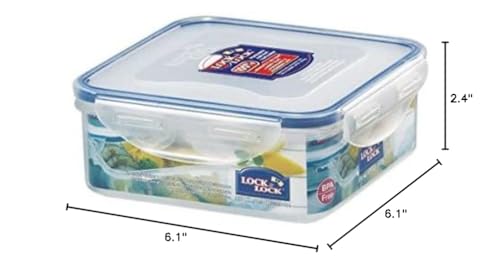(Pack of 6) Lock & Lock Airtight Square Food Storage Container 29.41-oz / 3.68-cup - view 6