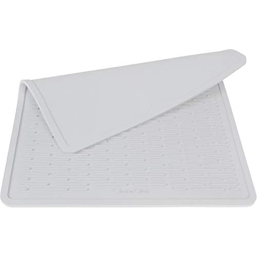 Silicone Dish Drying Mat Kitchen Sink Organizer, Waterproof, Non-Slip, Durable, Flexible, Easy Clean, Heat-Resistant Eco-Friendly Counter Dish Mat 17.6 x 15.6 inches - view 3