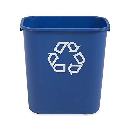 Wastebasket, Blue Recycle, 7-Gal, 4 Pack - view 4