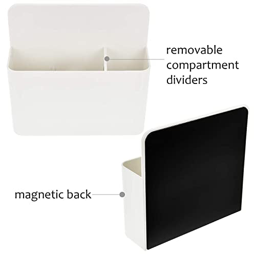 Magnetic Dry Erase Marker Holder,Pen and Eraser Holder for Whiteboard，Magnet Pencil Cup Utility Storage Organizer for Office, Refrigerator, Locker and Metal Cabinets (2 Pack) - view 2