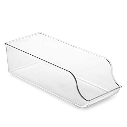 Set Of 8 Refrigerator Pantry Organizer Bins - Clear Food Storage Baskets for Kitchen, Countertops, Cabinets, Fridge, Freezer, Bedrooms, Bathrooms - Stackable Plastic Household Storage Containers - view 4