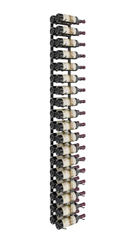 W Series Pro Wine Rack 6 - Double Depth, Metal Wall Mounted Wine Rack - Modern, Easy Access Wine Storage - Space Saving Wine Rack with Storage Capacity (36 Bottles, Matte Black)
