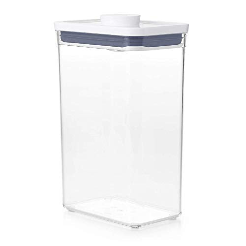Good Grips POP Container - Airtight Food Storage - 2.7 Qt Rectangle (Set of 4) for Rice and More