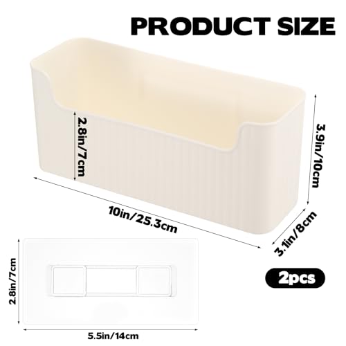 2 Pack Kitchen Cabinet Door Organizer, Lid Organizer Inside Cabinet Wall Mounted Plastic Storage Box Under Sink Door Organizer Lunchbox Lid Container for Kitchen Bathroom Organization - view 2