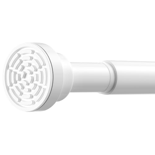 Tension Curtain Rod 31-76 In Spring Adjustable Tension Rods No Drill White
