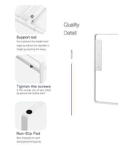 Cabinet Shelf Riser, Adjustable Cabinet Organizer, 12" Deep White - view 4