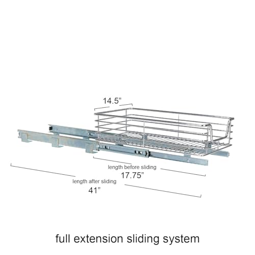 Chrome-Plated Steel Pull-Out Organizer with Artisanal Basket Detailing - view 5