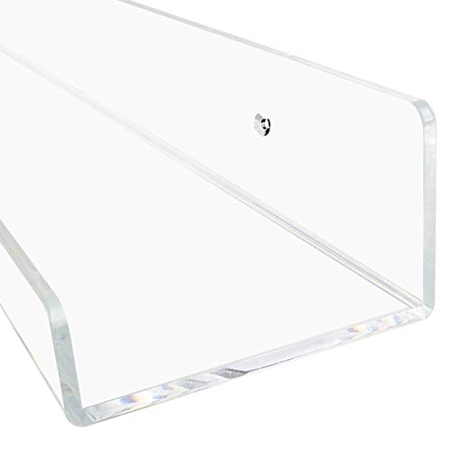 Clear Acrylic Shelves 15" Invisible Floating Wall Mount Display Bookshelf - view 4