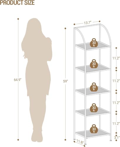 Bookcase Bookshelf, Tempered Glass Arched Bookshelf - view 2