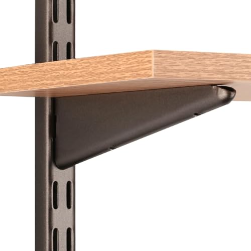 John Sterling Dual Trak Adjustable Wood Shelf Bracket, 7-Inch, Bronze, 0122-7BRZ