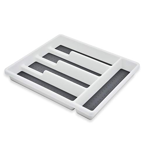 Silverware Tray, Multi-Purpose Organizer with Soft Grip Lining - view 3