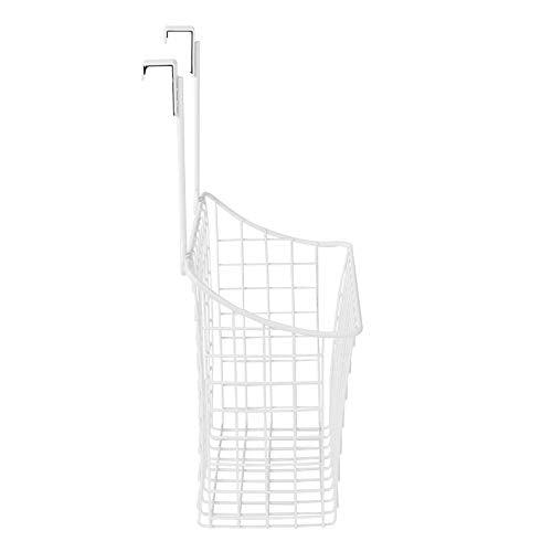 Large Over Cabinet Door Organizer White Wire Storage Basket for Kitchen Bathroom, Steel Hanging Cabinet Storage Organizer Basket Design Fits 0.75 Inch Cabinet Doors - view 4