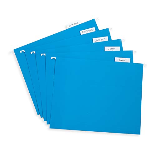 25 Hanging File Folders, Letter Size, Blue - view 6