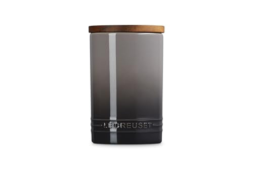 Stoneware Salt Cellar and Storage Canister, 26 oz., Oyster - view 2