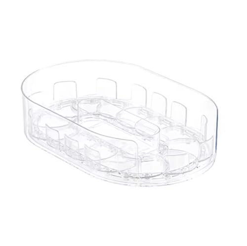 Turntable Organization Refrigerator Beverage Organizer Storage Box Utensil Holder Countertop Cabinet Storage Tray Spice Rack(Transparent)