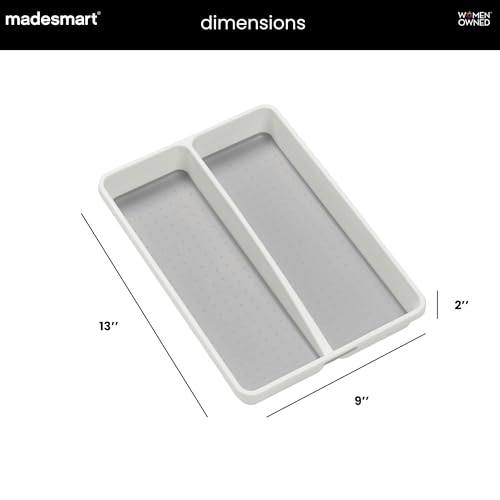 Classic 2 Compartment Compact Utensil Tray, White - view 6
