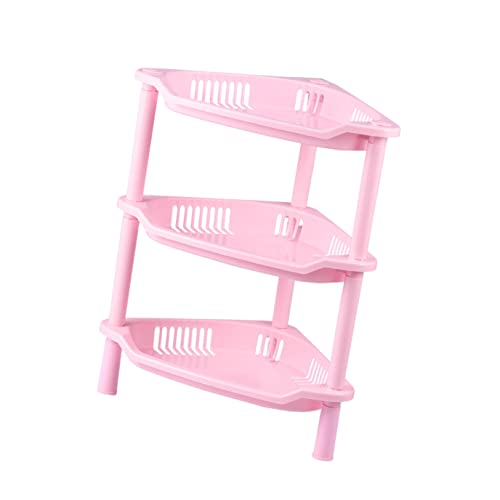 3 Tier Plastic Corner Shelf Organizer for Small Items