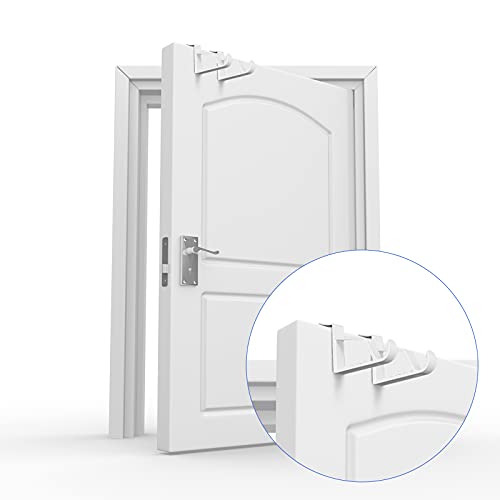 Space Saving Plastic Over Door Hooks Door Hanger Hooks Multi Hanging Storage Organizers Door Hangers Door Towel Hooks for Coats, Towels, Bags, Hats, Scarves Home Accessories (White,4 Pieces) - view 4