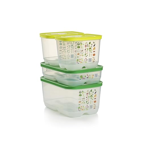 Fridgesmart 4 Piece Food Storage Container Set, Dishwasher Safe and BPA Free (4 Containers, 4 Lids) - view 7