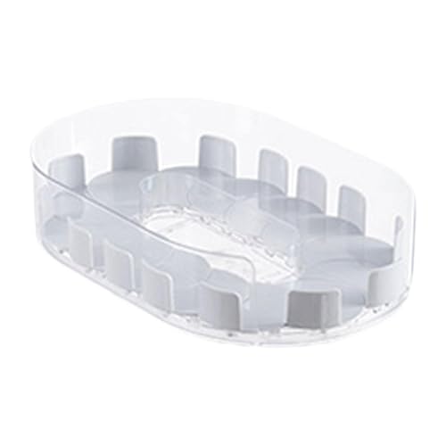Rotating Spice Storage Rack Fridge Turntable Organizer Rectangular Storage Tray Beverage Can Bin PP Material Suitable for Kitchen, Clear White