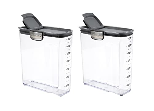 International ProKeeper+ Clear Plastic Airtight Food Baker's Kitchen Storage Organization Container Canister Set with Magnetic Accessories, 2- Piece Set (Cereal 1.5-Quart) - view 3