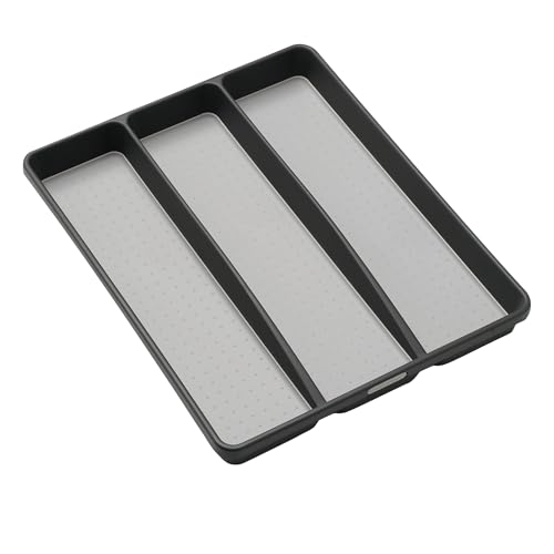 Classic 3 Compartment Utensil Tray, Granite