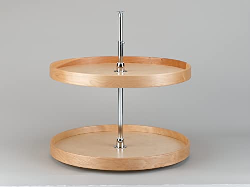 Lazy Daisy Natural Wood Full-Circle 2-Shelf Lazy Susans for Corner Base Cabinets - view 2