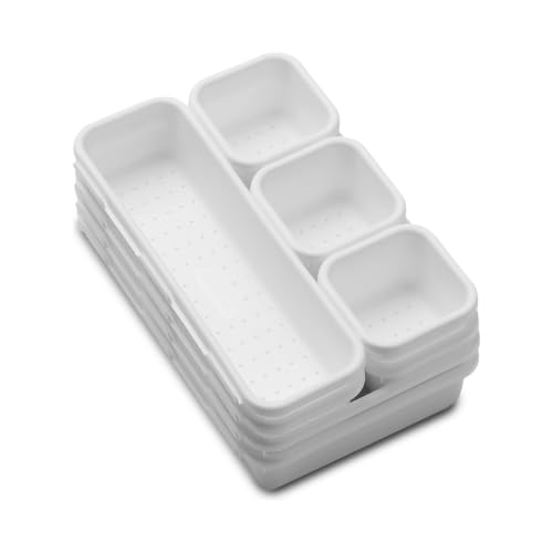 Classic 8 Piece Interlocking Bin Set, White