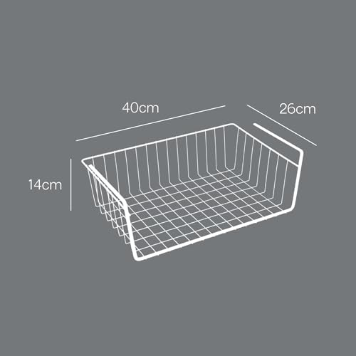 Metaltex Kanguro Undershelf Basket - Multipurpose, Space-saving Organiser for Home and Kitchen Essentials or Bathroom Products - Polytherm Copper, 40 x 26 x 14 Centimetres - view 4