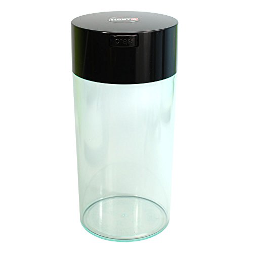 Tightvac 5 to 24 oz Patented Vacuum Sealed Airtight Container, Black/Clear