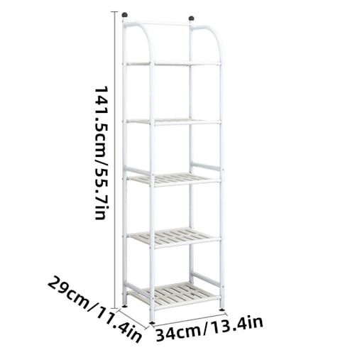 Multi-Layer Metal Corner Rack with Anti-Slip Feet, Versatile Storage Solution for Living Room, Kitchen, and Balcony, Durable Plastic Shelves, Adjustable Stability, Compact Design - view 2