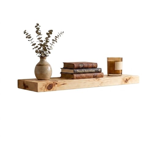 24 inch Wooden Floating Shelves for Wall - 24x8x2 in