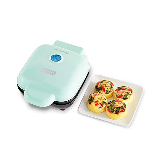 Deluxe Egg Bite Maker with Mini Griddle for Individual Pancakes and other On-The-Go Meals (Aqua) - view 2