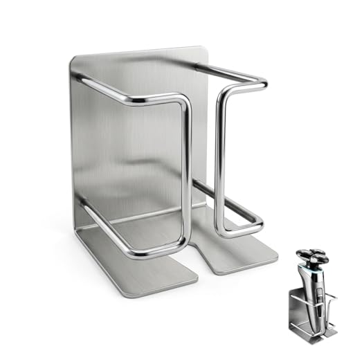 Electric Razor Holder Wall Mount, Stainless Steel Shaver Organizer Shelf