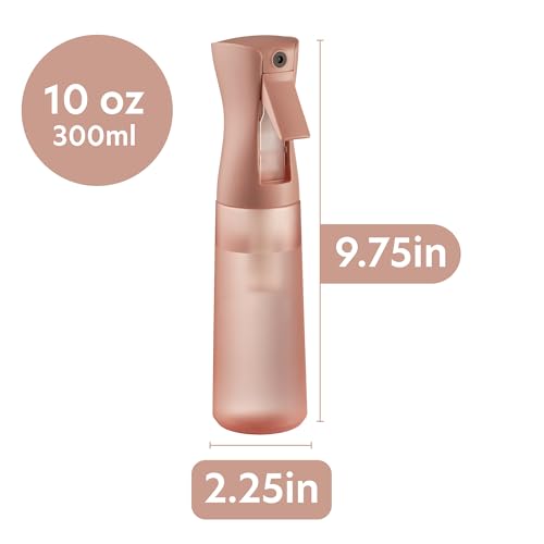 10 OZ Continuous Spray Bottles - Ultra Fine Mist Sprayer | Water Spray Bottle For Hair Stuff, Mister Spray Bottle For Plants Mister | Hair Spray Bottles For Hairstyling, Cleaning, Salons - view 2