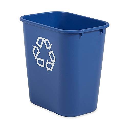 Wastebasket, Blue Recycle, 7-Gal, 4 Pack - view 3