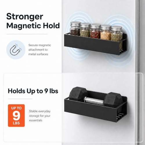 6 Pack Metal Magnetic Spice Rack for fridge, Heavy Duty - view 4